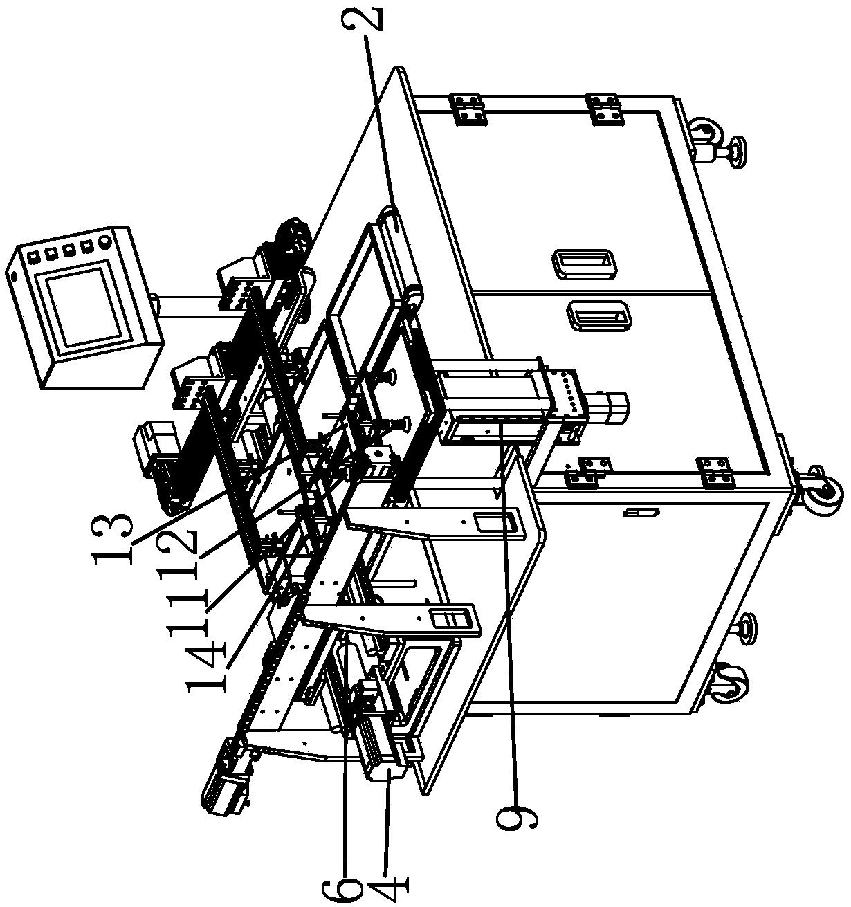 Unloading mechanism for automatic membrane covering machine