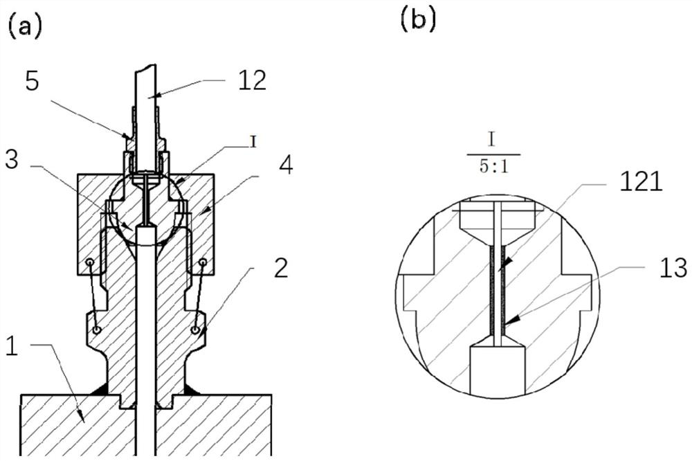Liquid rocket engine turbine pump rotor low-temperature displacement measuring device