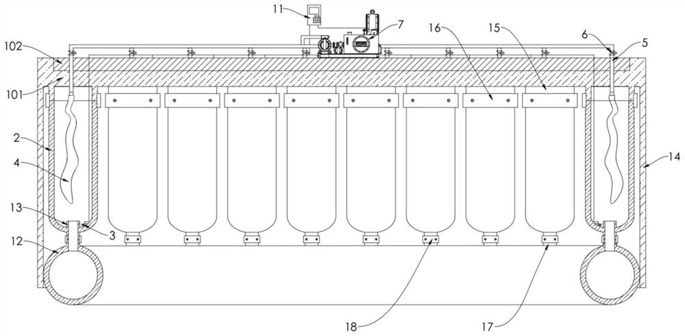 Floating type wind power device with plastic floating bodies