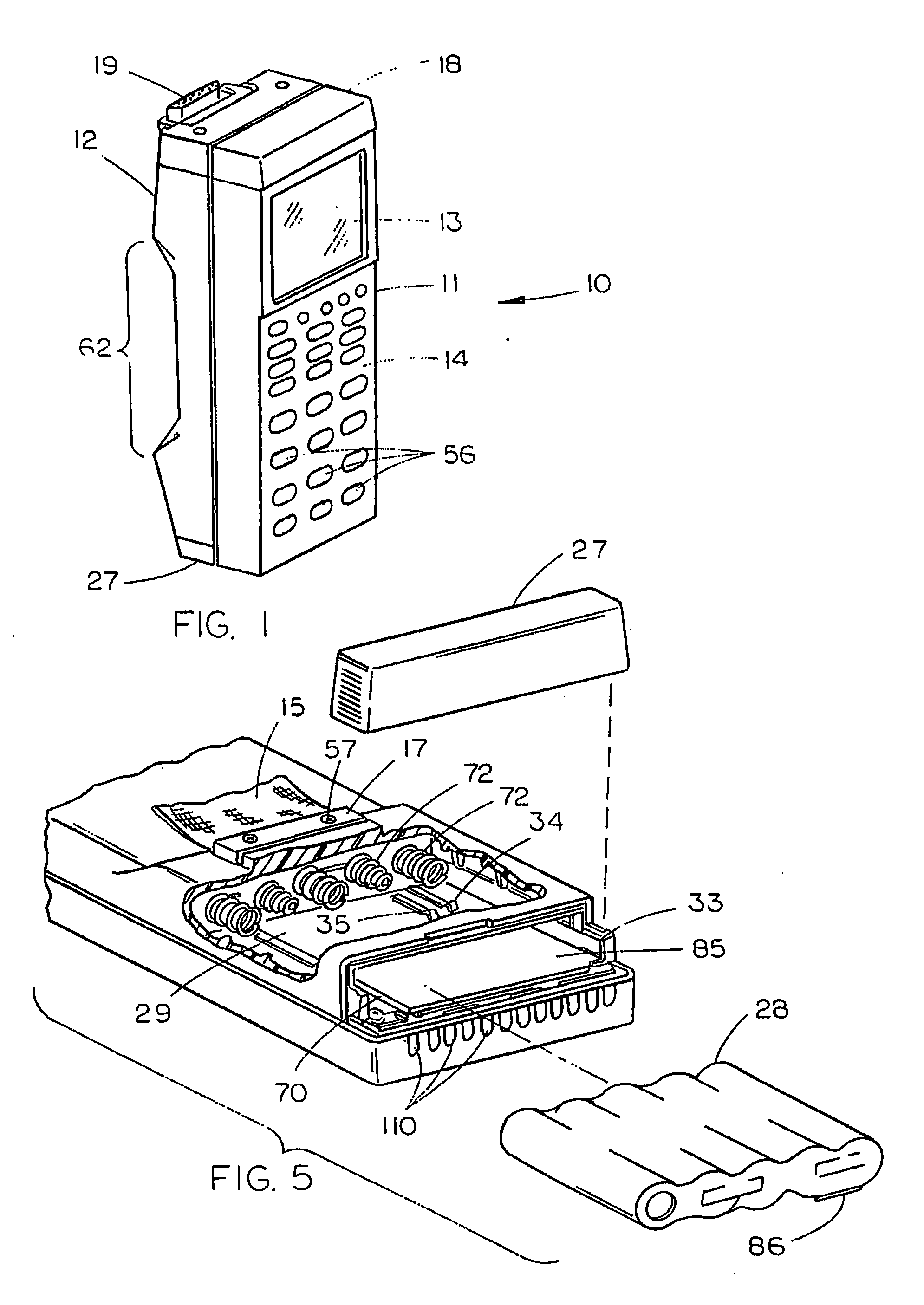 Portable computerized data communication device