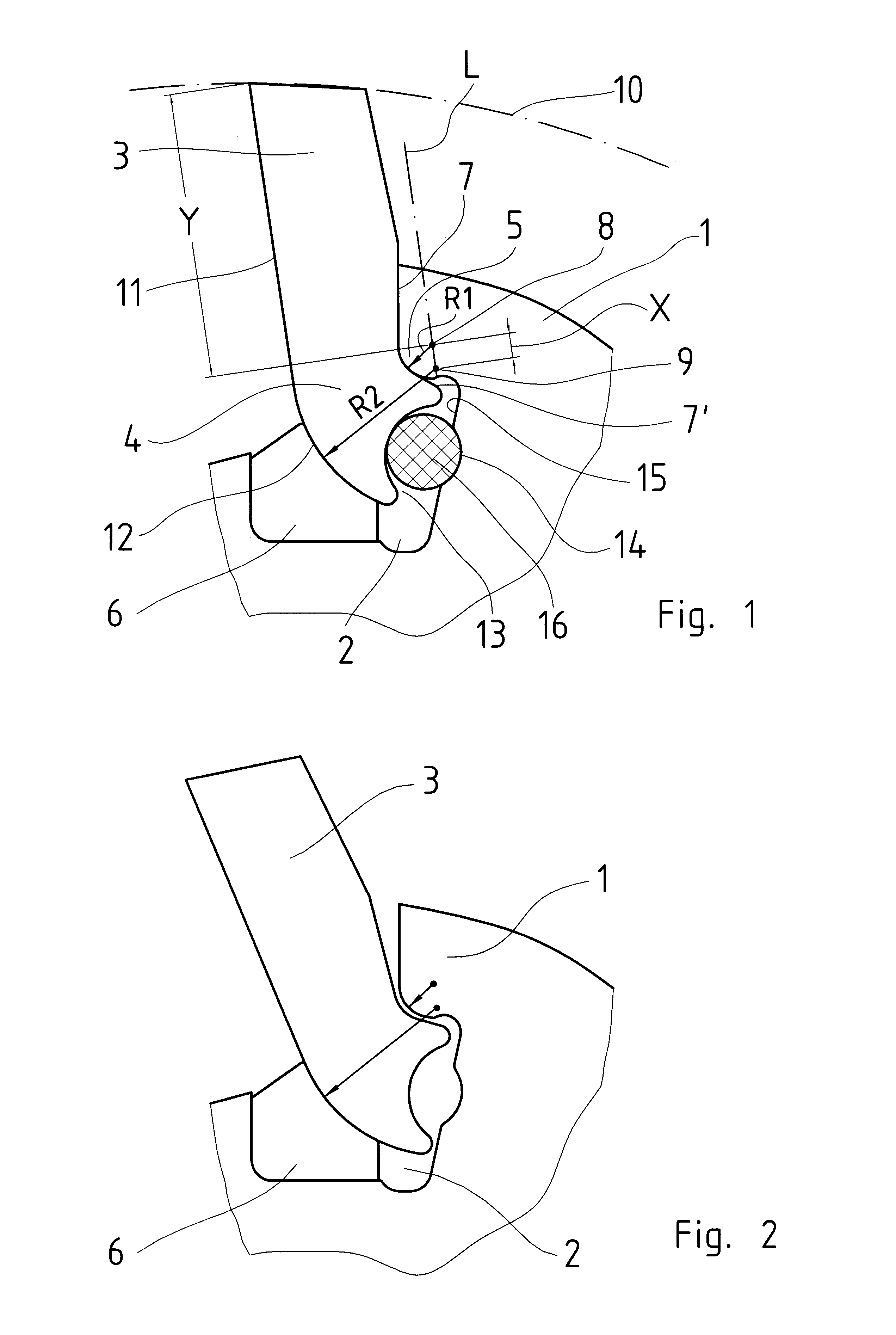 Beater bar capable of being acted upon on one side for impactor rotors