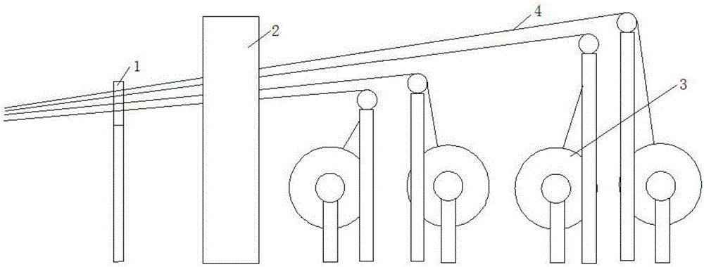 Warp beam yarn leasing device and leasing method thereof