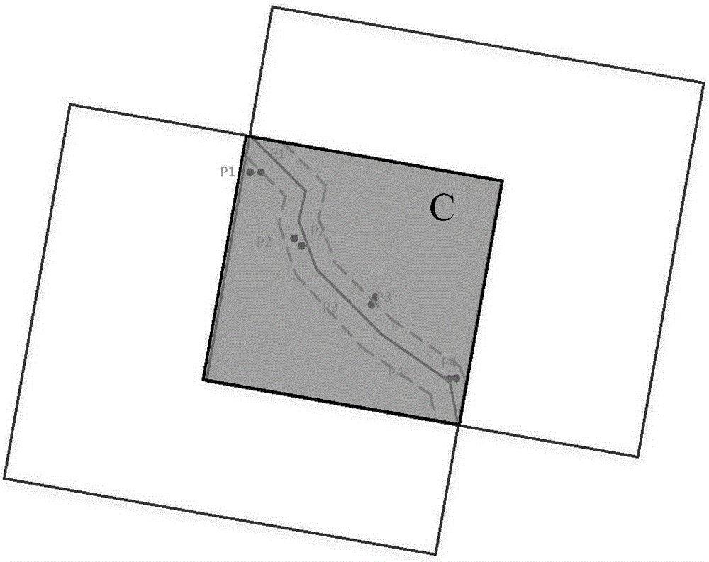 Homonymy point gross error elimination method matched with ortho-image mosaic edge joining