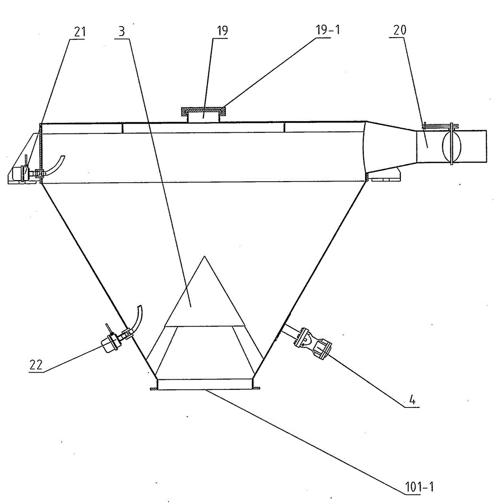 Quantitative ternary-material charging system