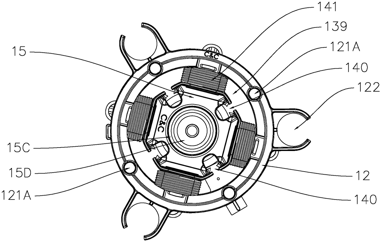 Damping high-speed single phase brushless motor