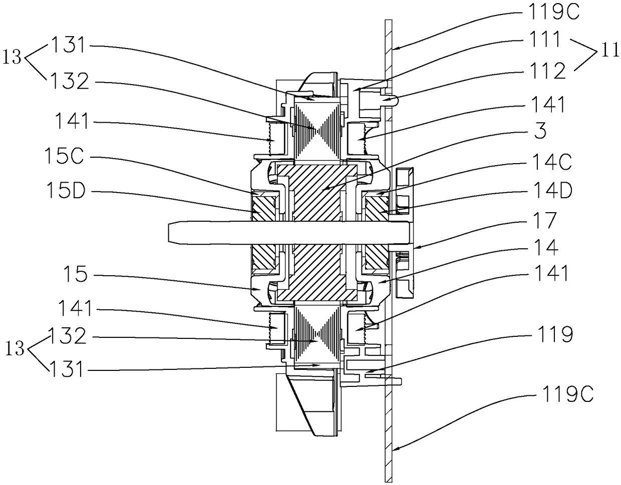 Damping high-speed single phase brushless motor