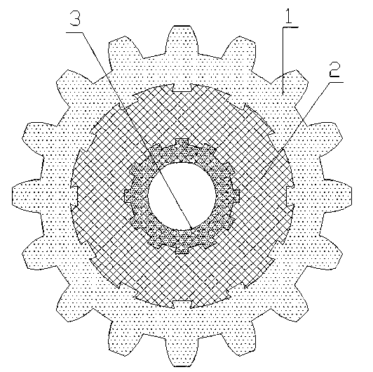 Structure and manufacturing method of light load gear