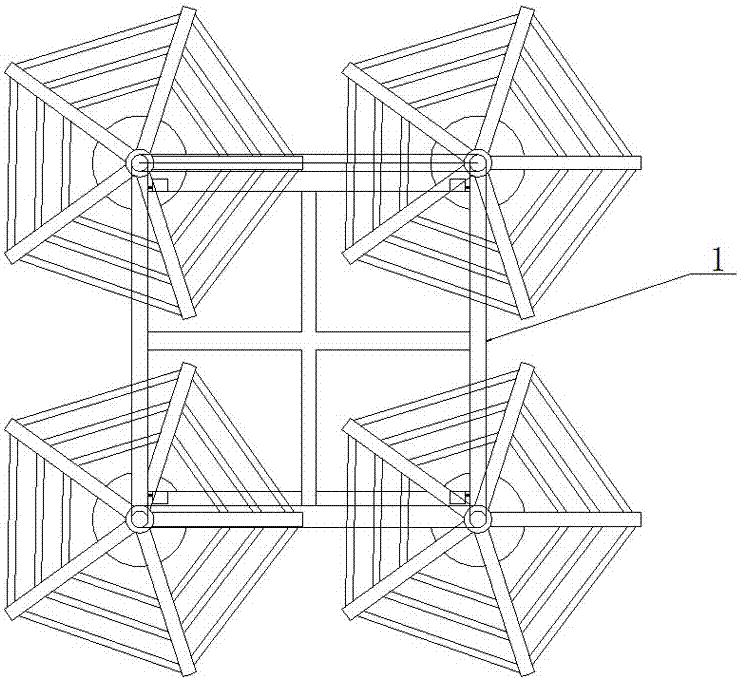 Energy-saving wind/hydraulic combined power generation device and system