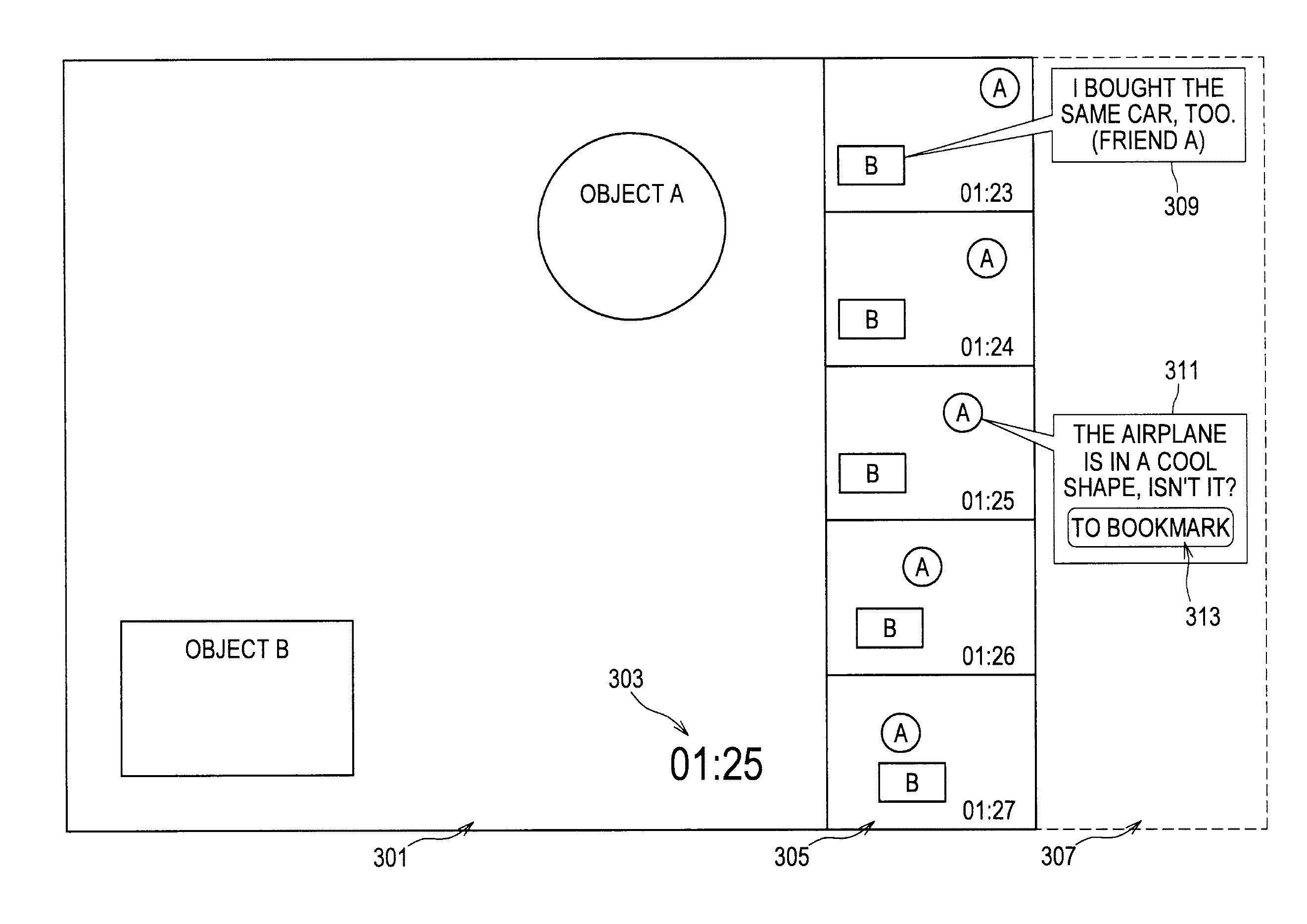 Information processing apparatus, bookmark setting method, and program