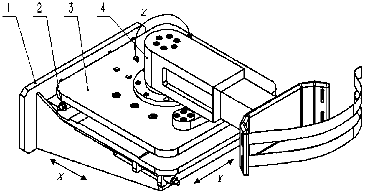 A multi-degree-of-freedom hip support and detection device