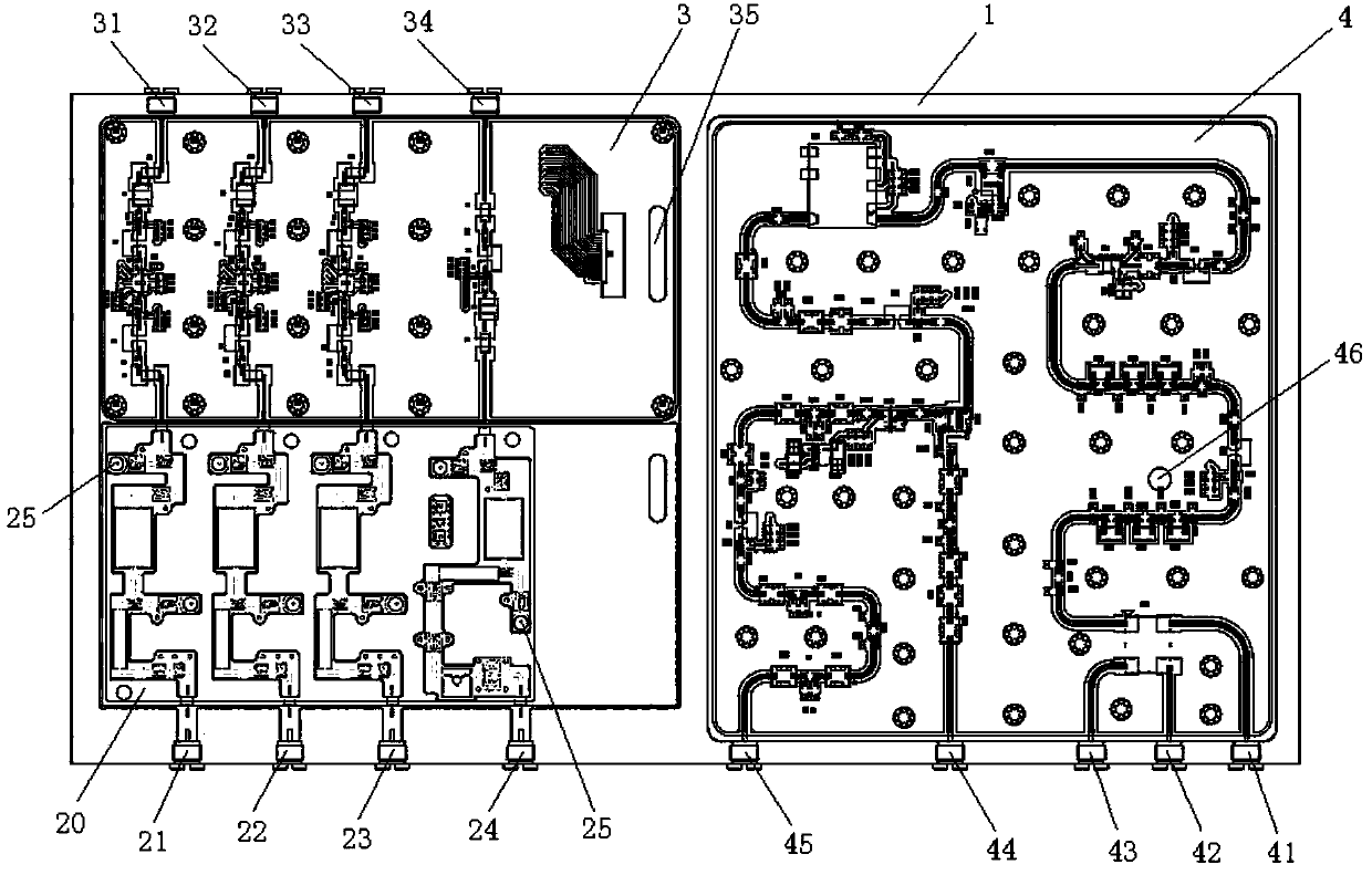 Microwave receiving and transmitting assembly