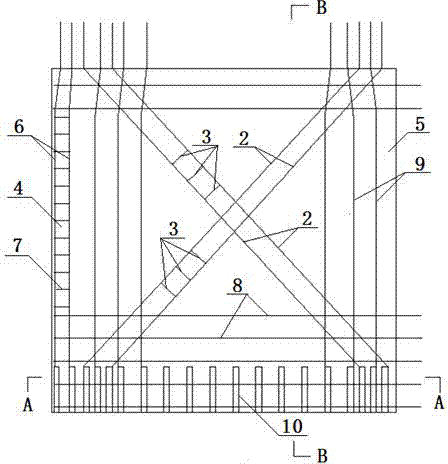 Inner inclined support assembled type concrete shear wall prefabricated part