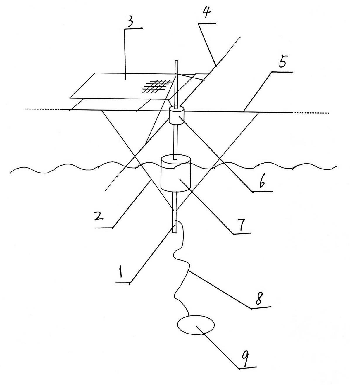 Sinking and floating seaweed cultivating device