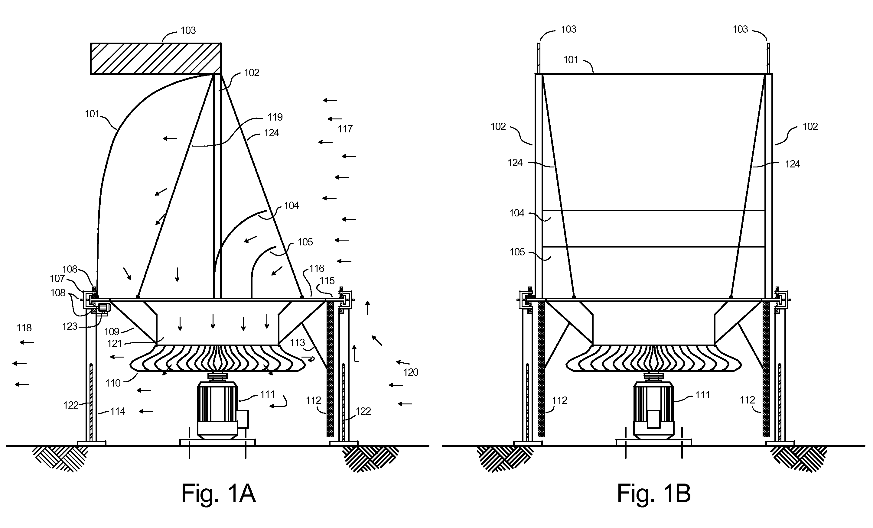Vertical Wind Turbine System with Adjustable Inlet Air Scoop and Exit Drag Curtain