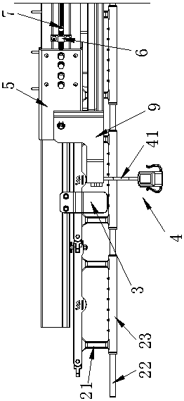 Goods shelf transition device for conveying system