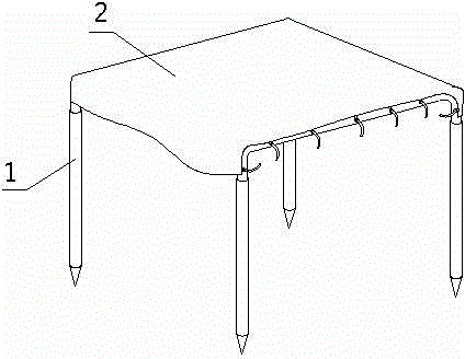 Rainproof sunscreen device used in farmland