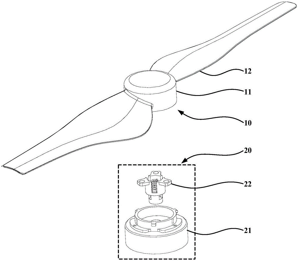 Propeller device and unmanned aerial vehicle
