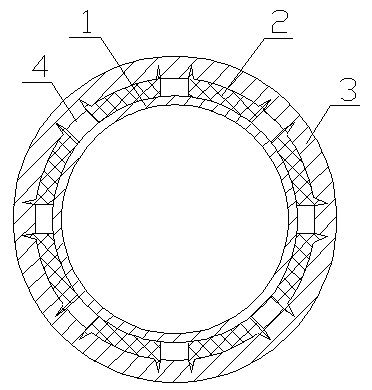 Large-caliber corrugated pipe comprising spiral-spring pipe framework and manufacturing method