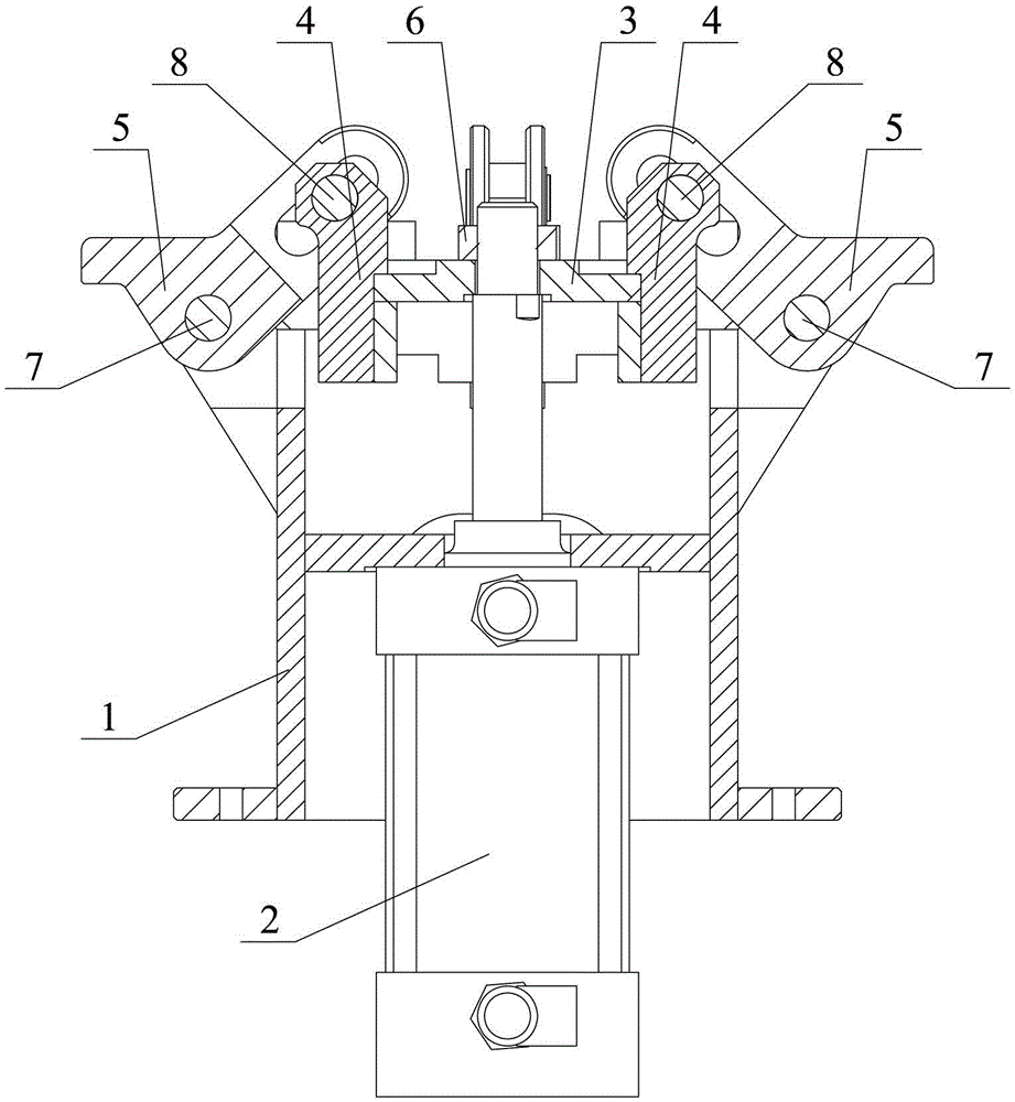 Multi-point synchronous automatic pressing mechanism