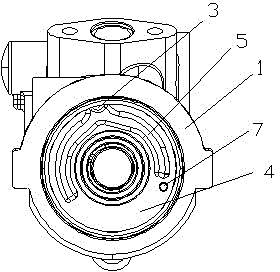 Oil feed channel of automobile steering pump and automobile steering pump