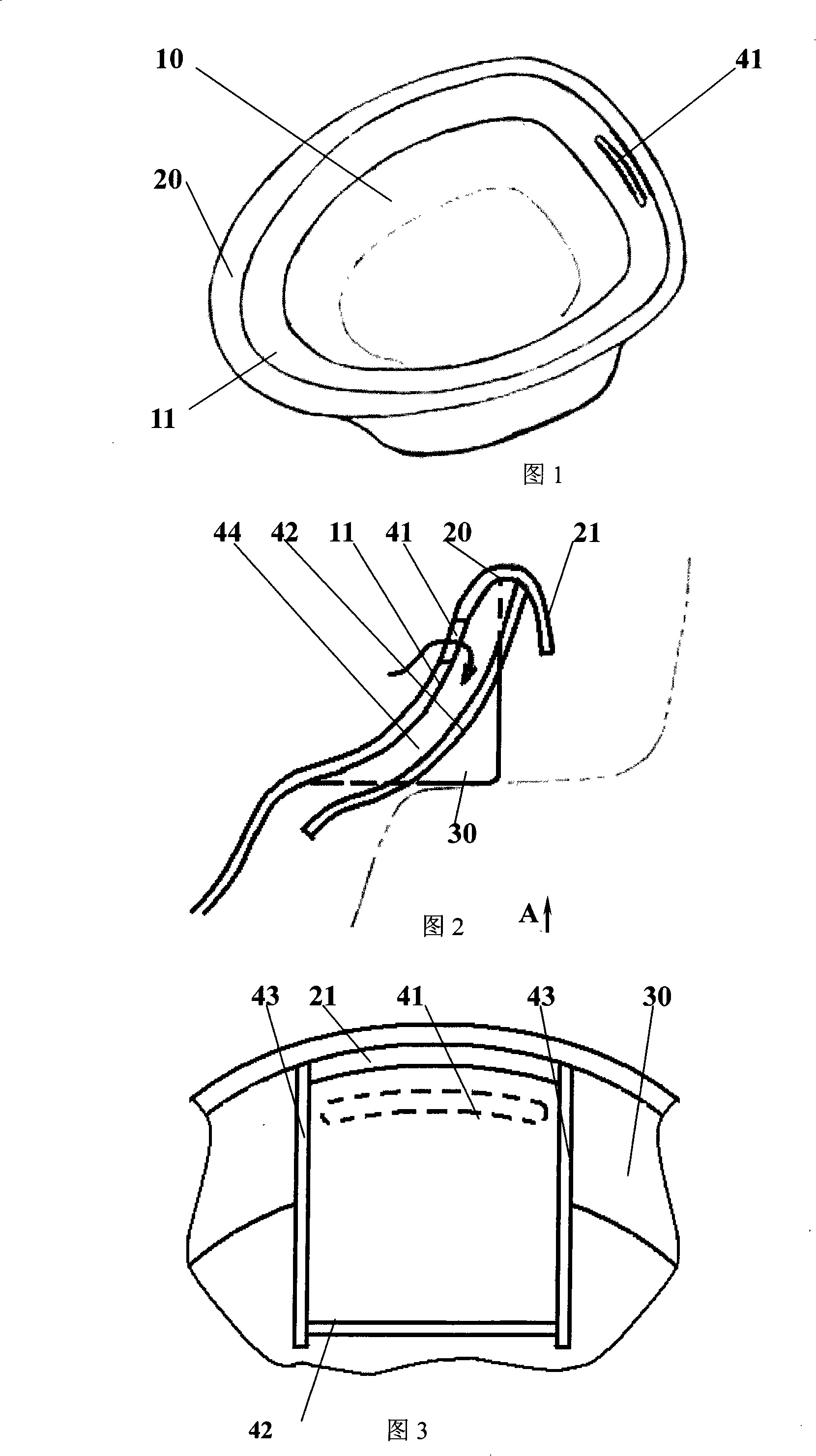 Bidet with hollow cross section support structure adapted for closet