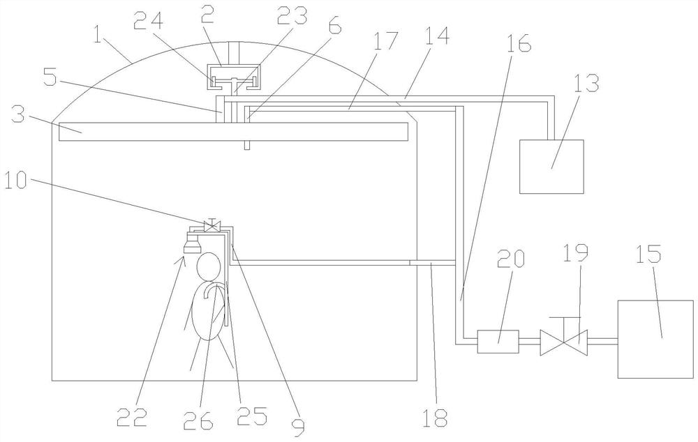 High-altitude mine driving face oxygen-enrichment device and method