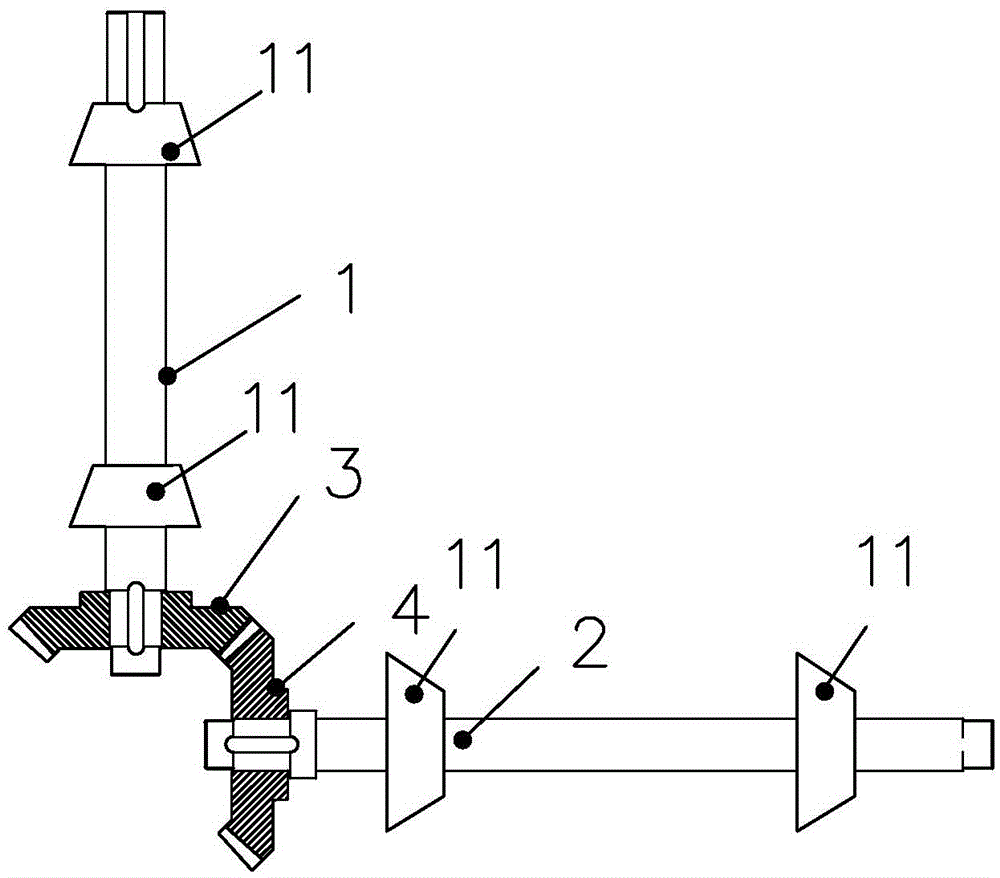 Bevel gear orthogonal transmission mechanism