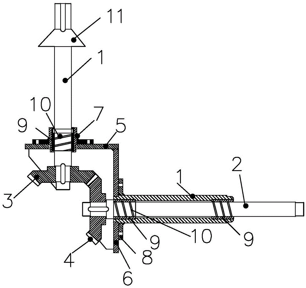 Bevel gear orthogonal transmission mechanism