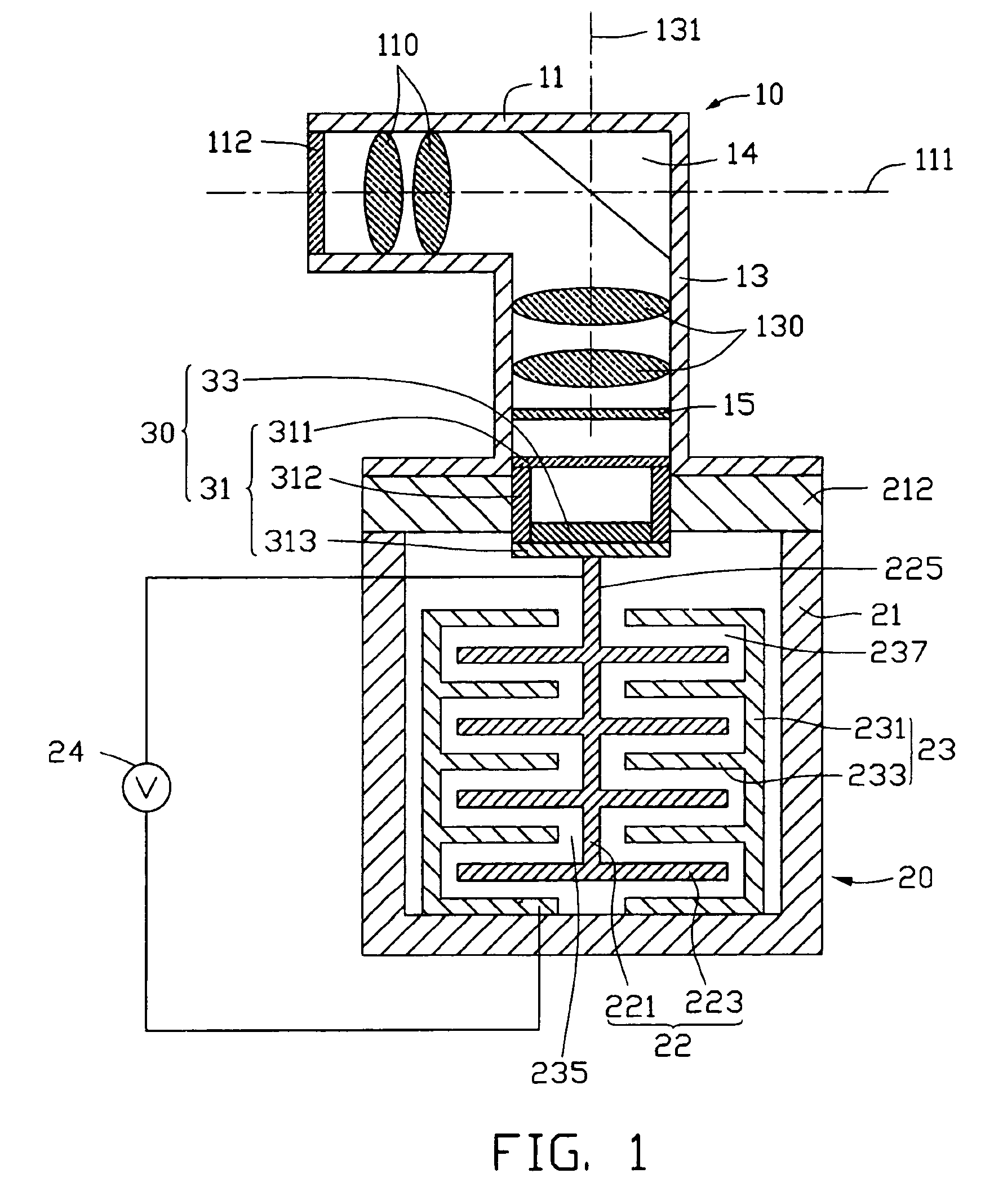 Compact zoomable camera device for portable digital electronic devices