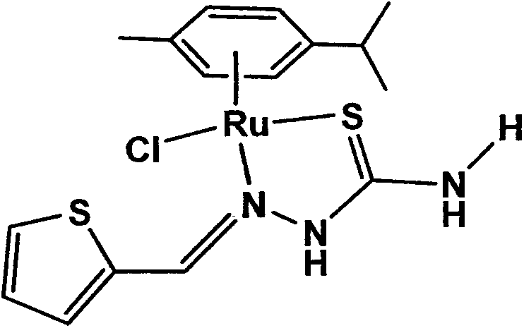 Aryl ruthenium complex, preparation method and application thereof