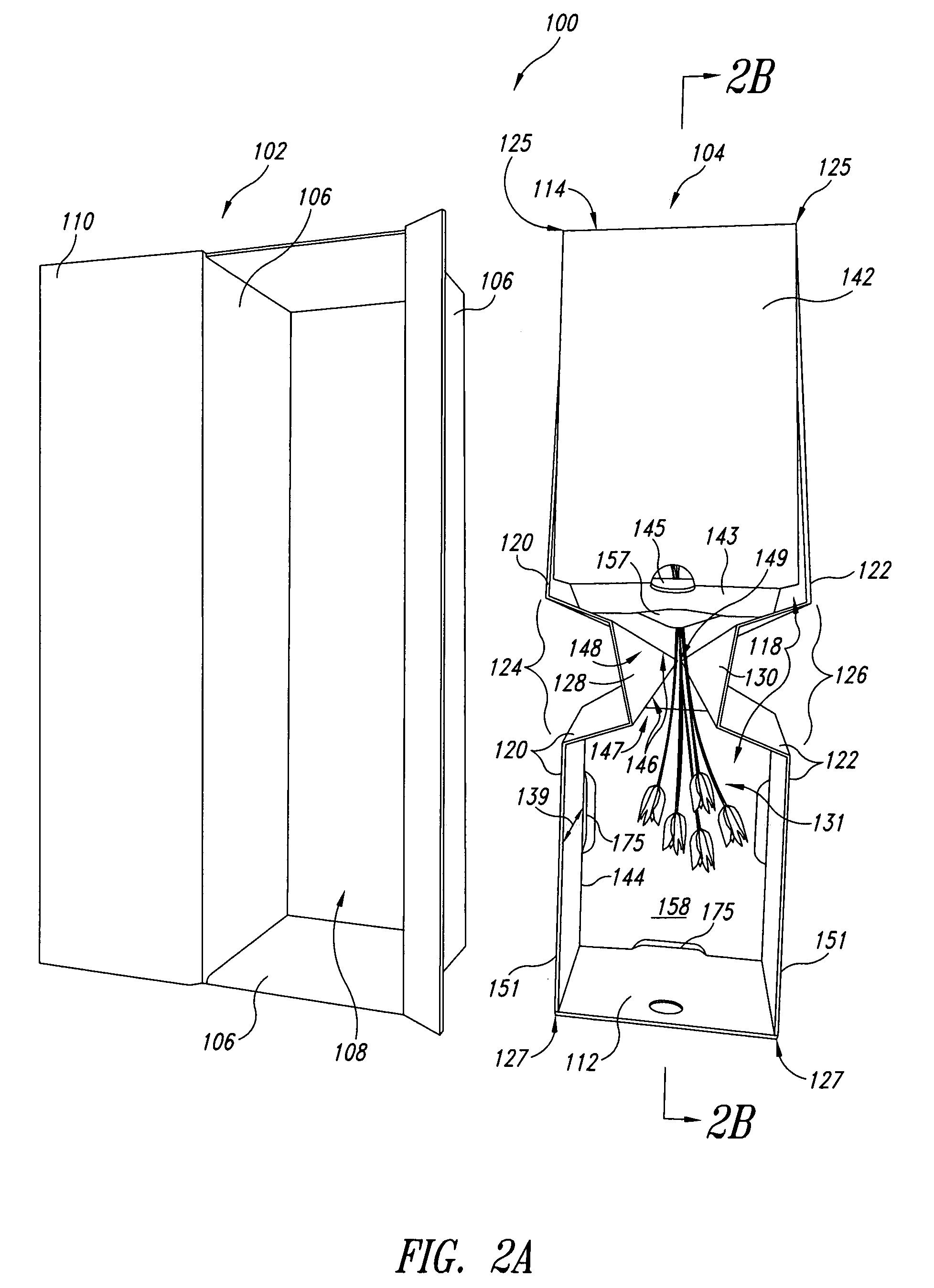 Container and method for tie-less storage and transport of secured contents