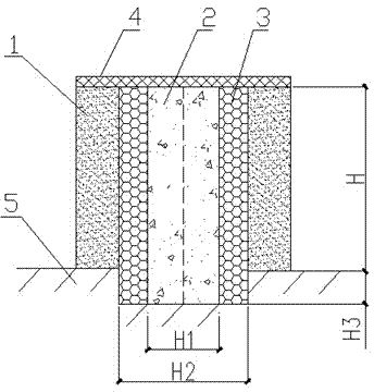 Construction waste recycling drainage CFG pile foundation and construction method thereof