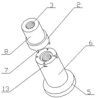 Fusible alloy connecting structure and use method thereof for building construction