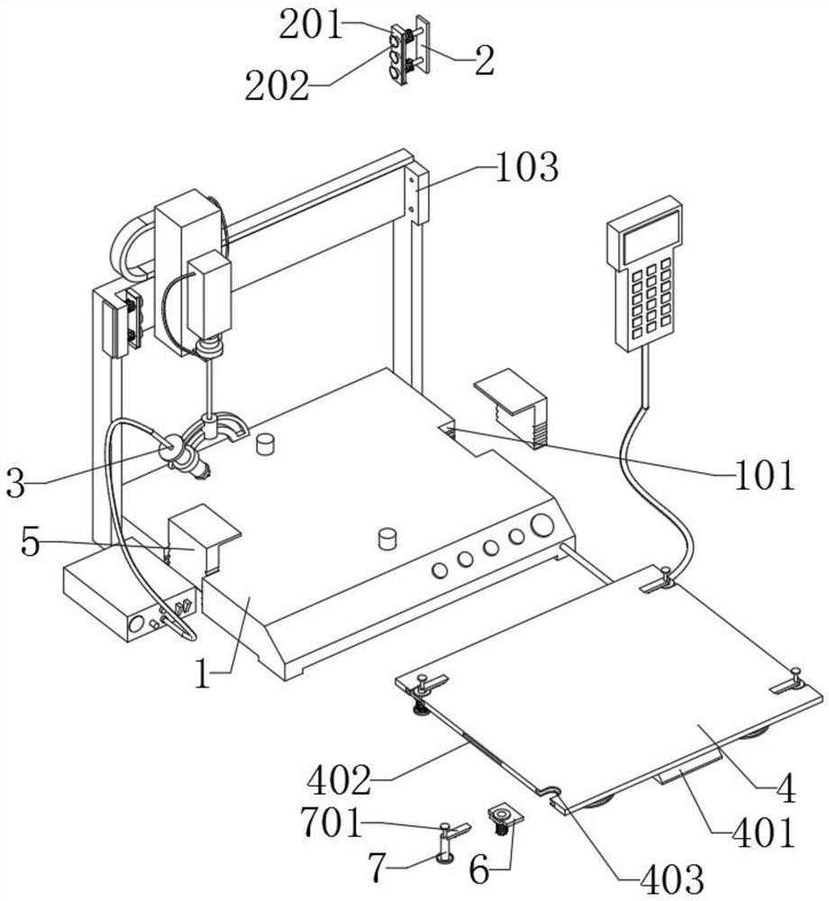 Glue leakage prevention dispensing device based on automatic control