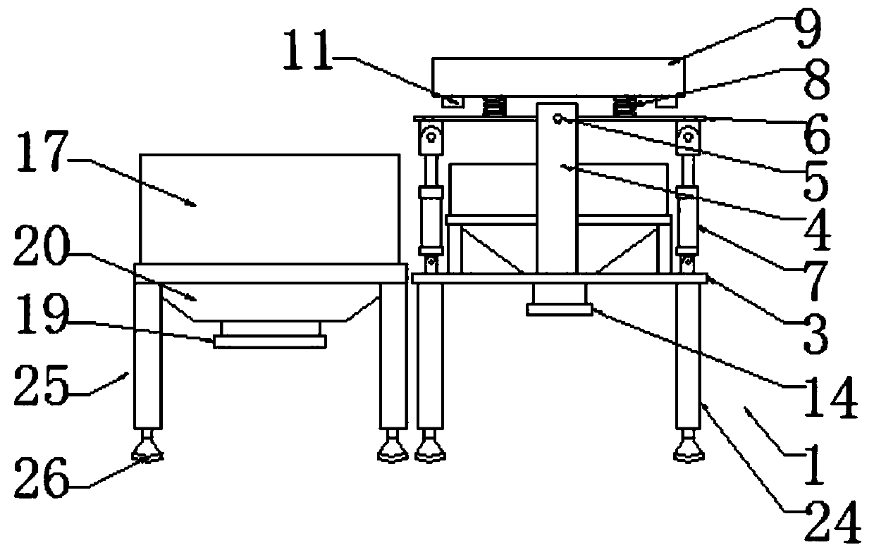 Construction garbage disposal device with material blocking prevention function for construction engineering