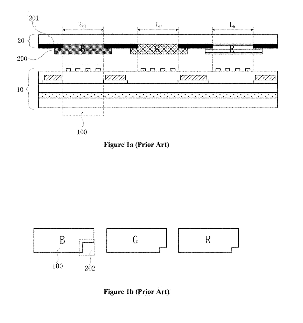 Curved display panel and display device containing the same