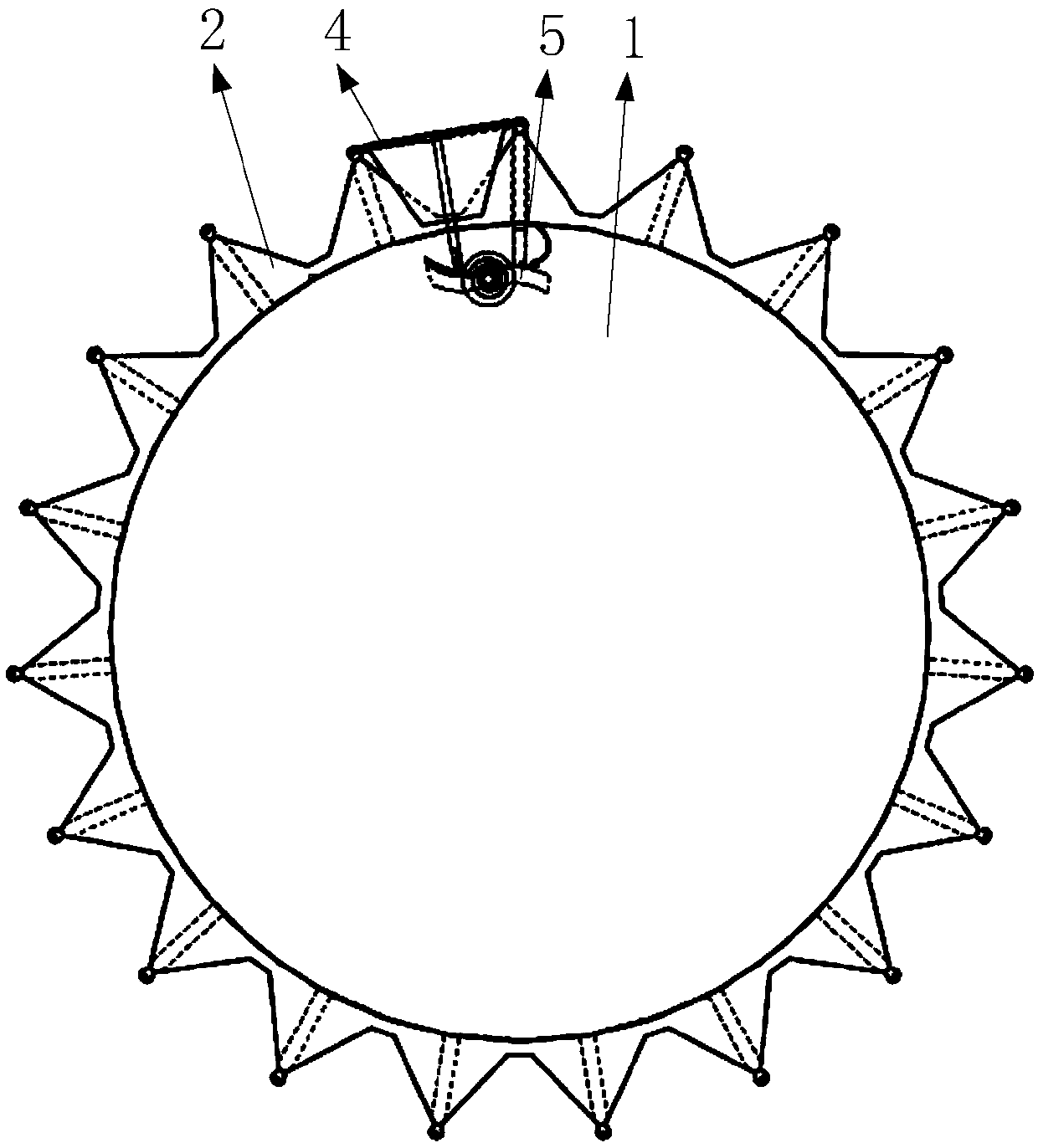 An anti-winding crawler drive wheel with track blocks