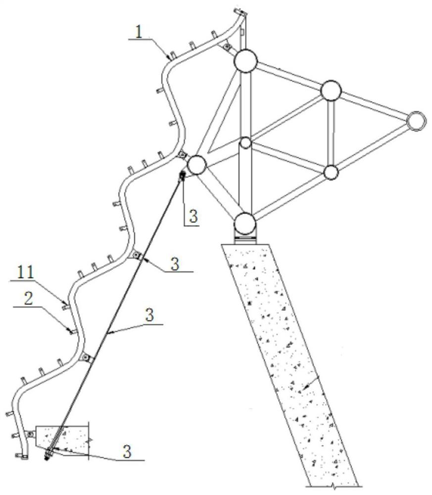 Special-face reticulated shell and structural system combining same with pulling cable