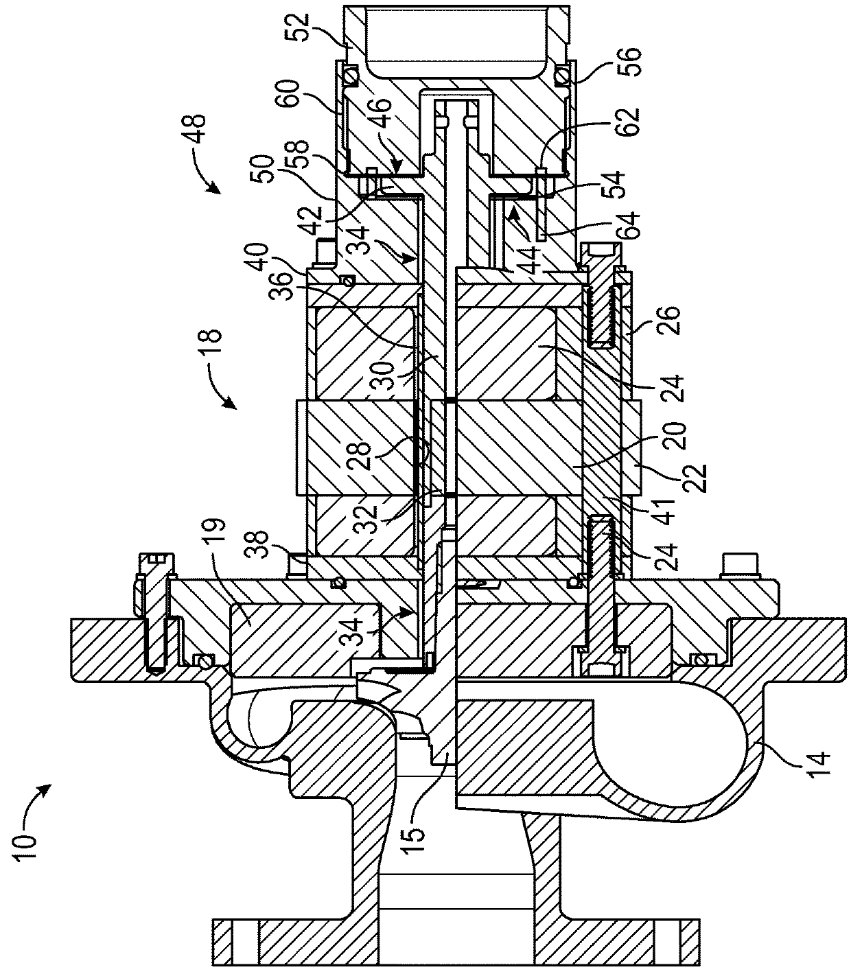 Foil bearing supported motor with adjustable thrust bearing cap