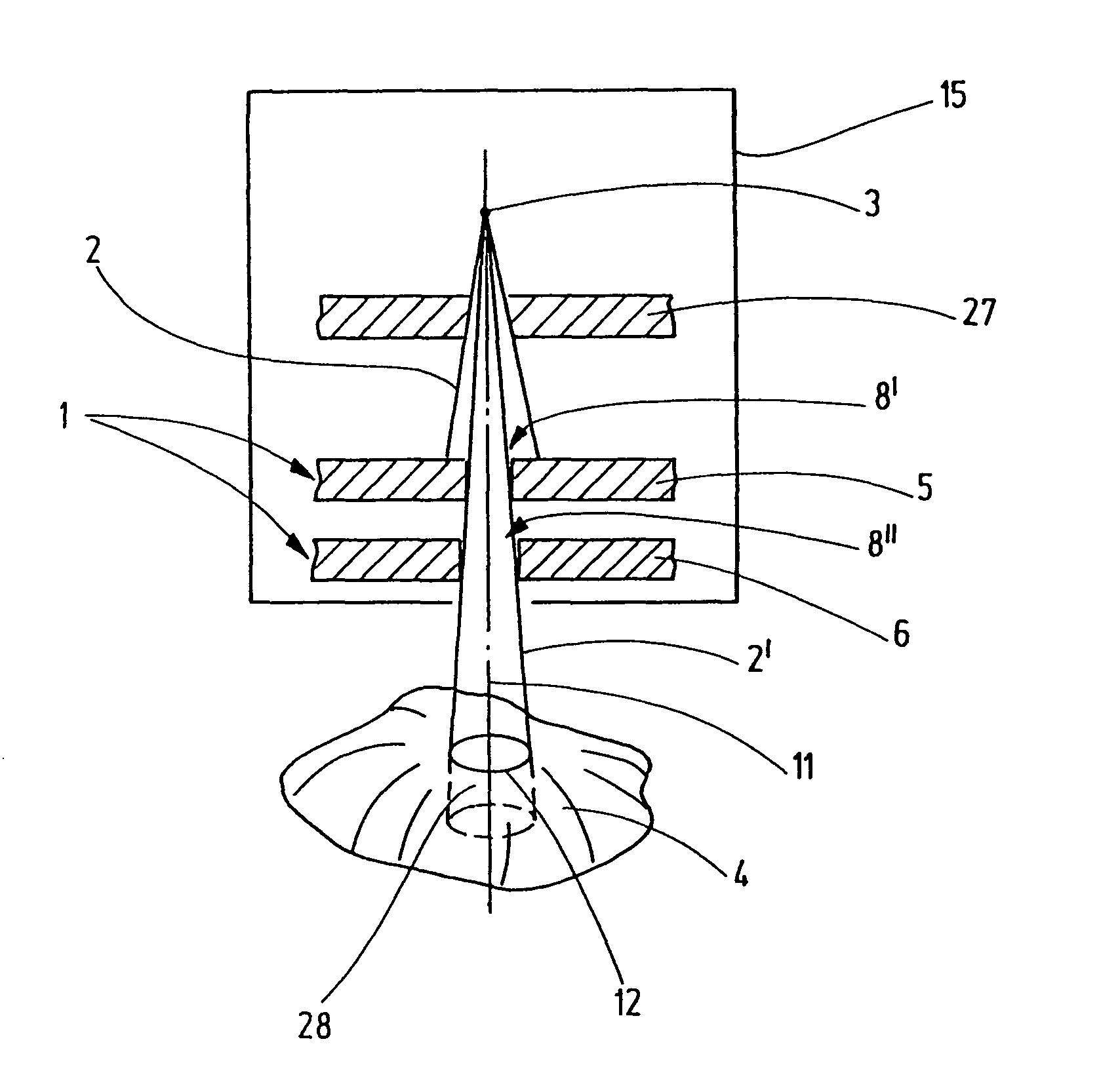 Irradiation device and collimator