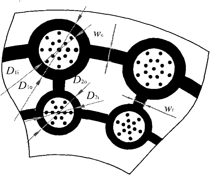 Mechanical sealing structure of pearl-row-like annular groove zoning end face