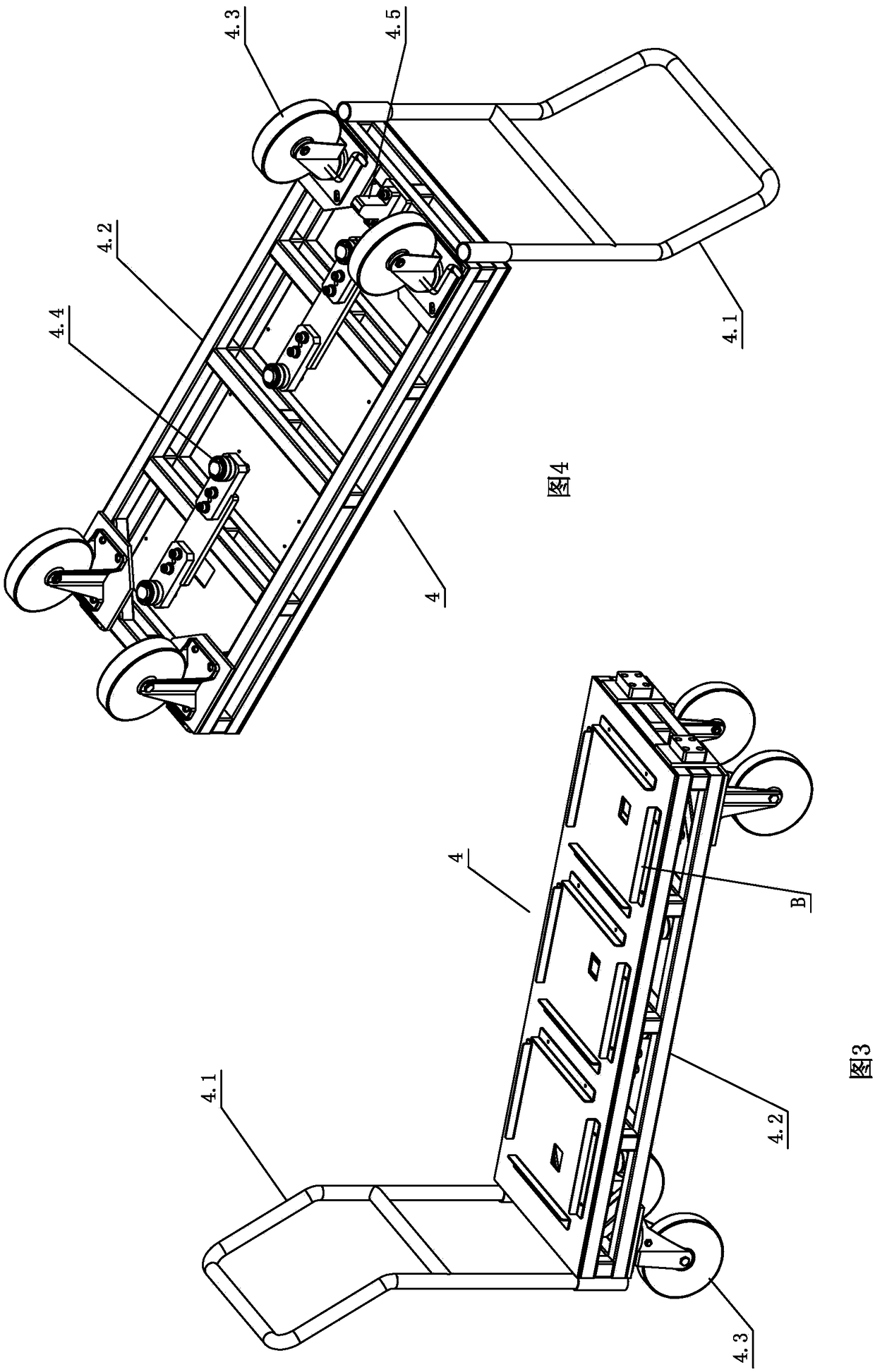 Electroplating line carrying feeding and discharging system