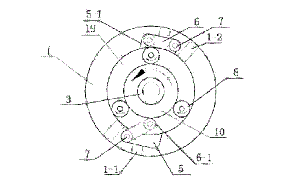 Star-rotation type rotary device adopting gate valve structure