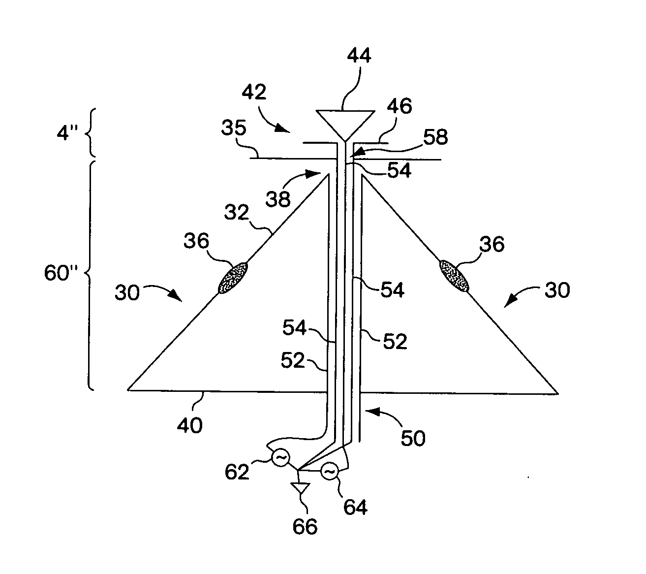 Collapsible wide band width discone antenna