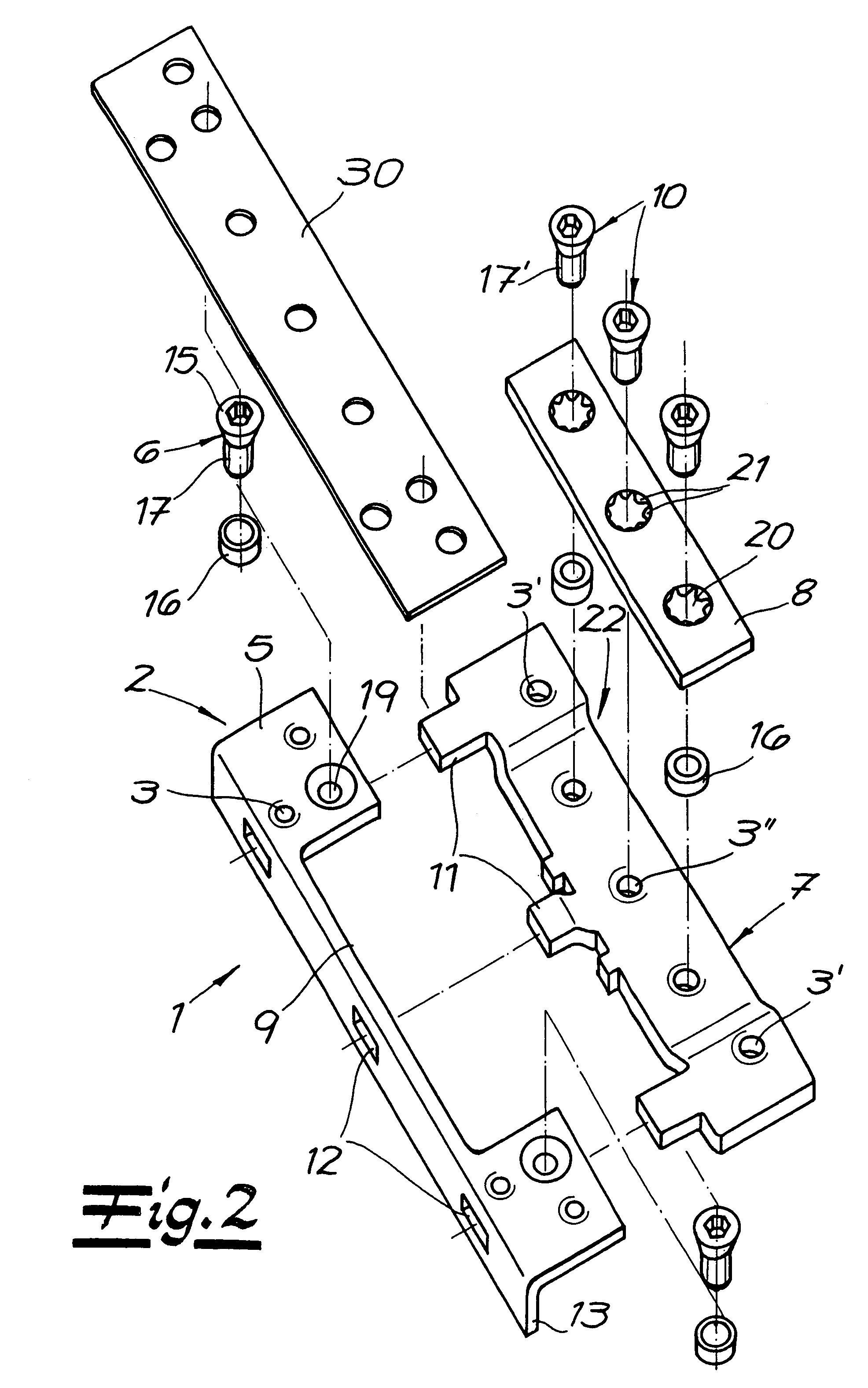 Hinge-plate accommodation element for attaching a hinge plate