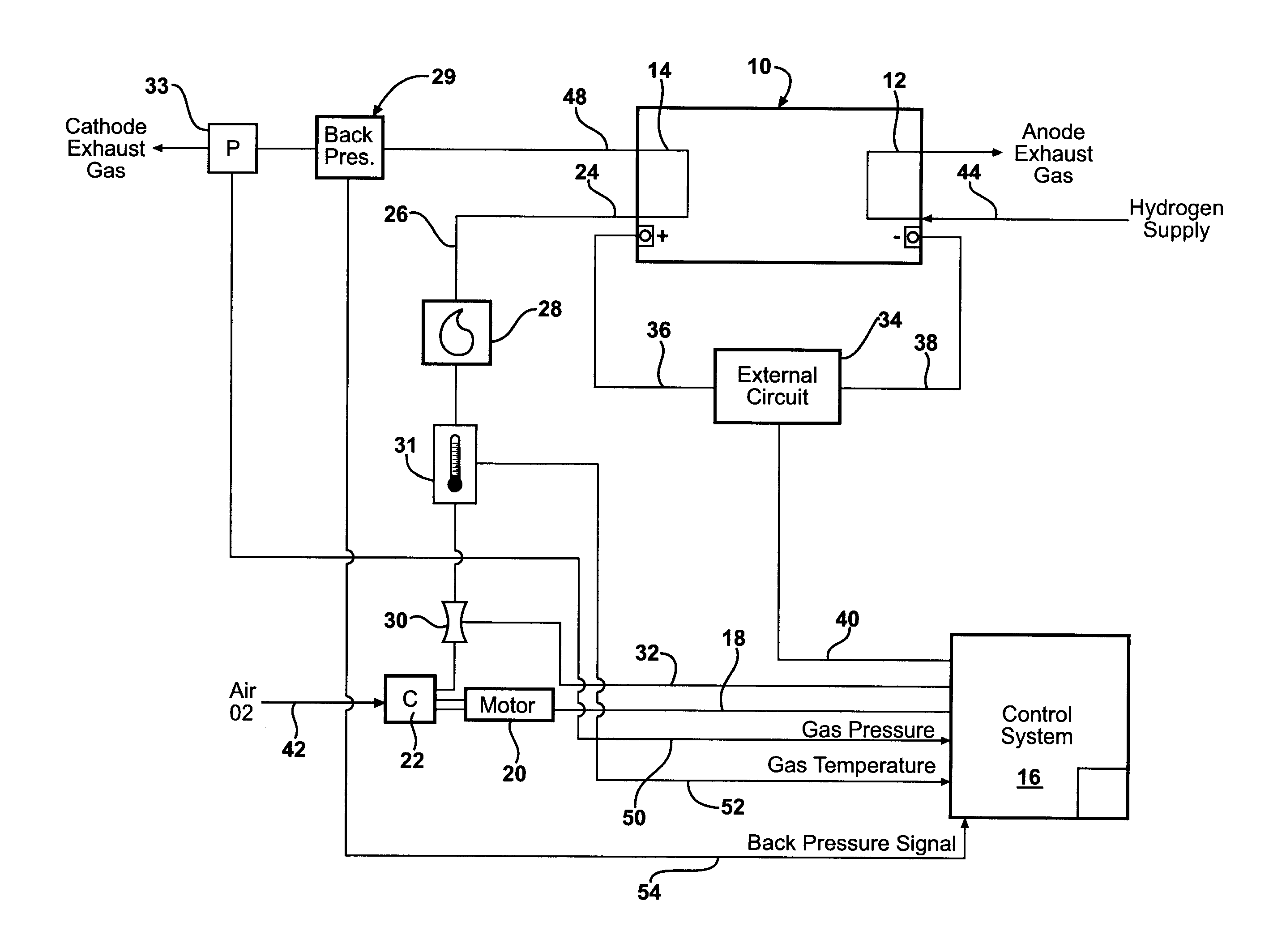 Method for managing fuel cell power increases using air flow feedback delay