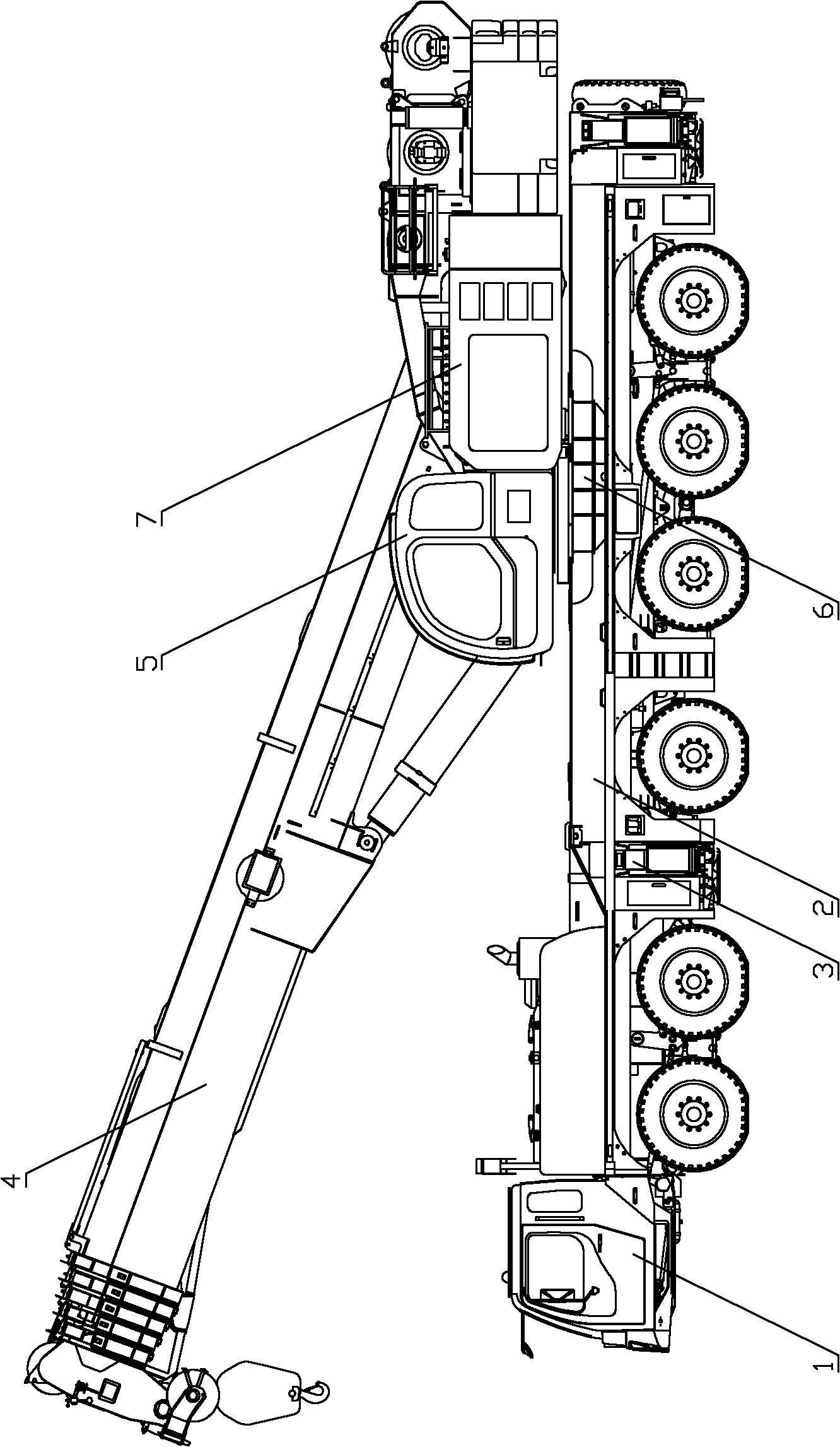 Mobile crane and support leg pressure detecting and controlling device thereof
