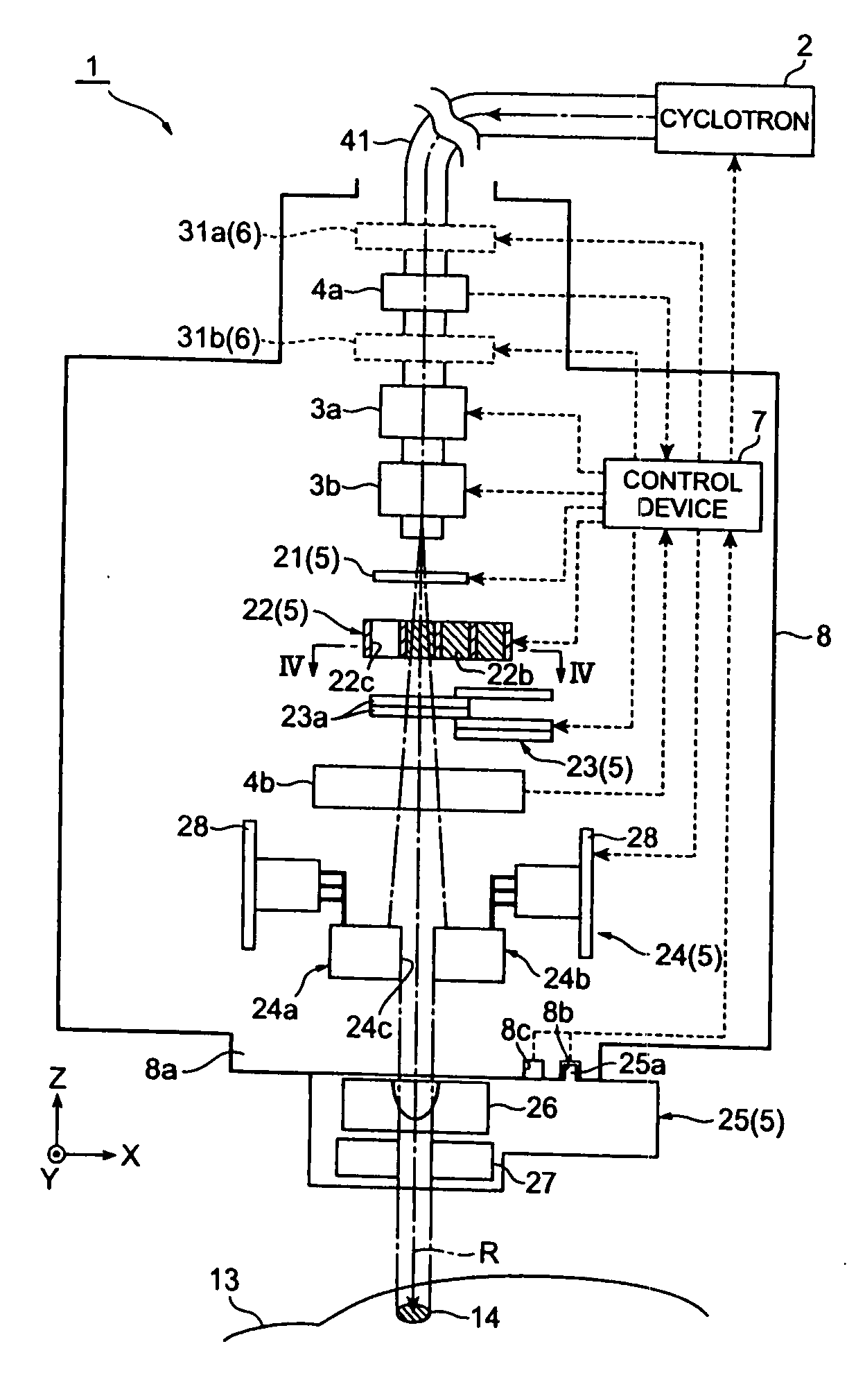 Charged particle beam irradiating apparatus