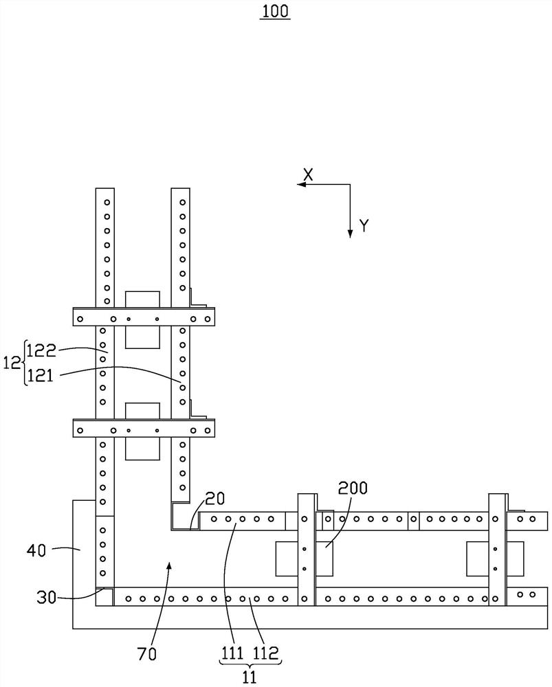 Groove pressing structure and template system