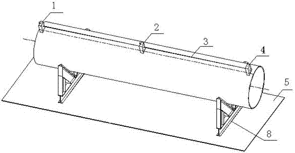Radial positioning method for joint part of round pipe component